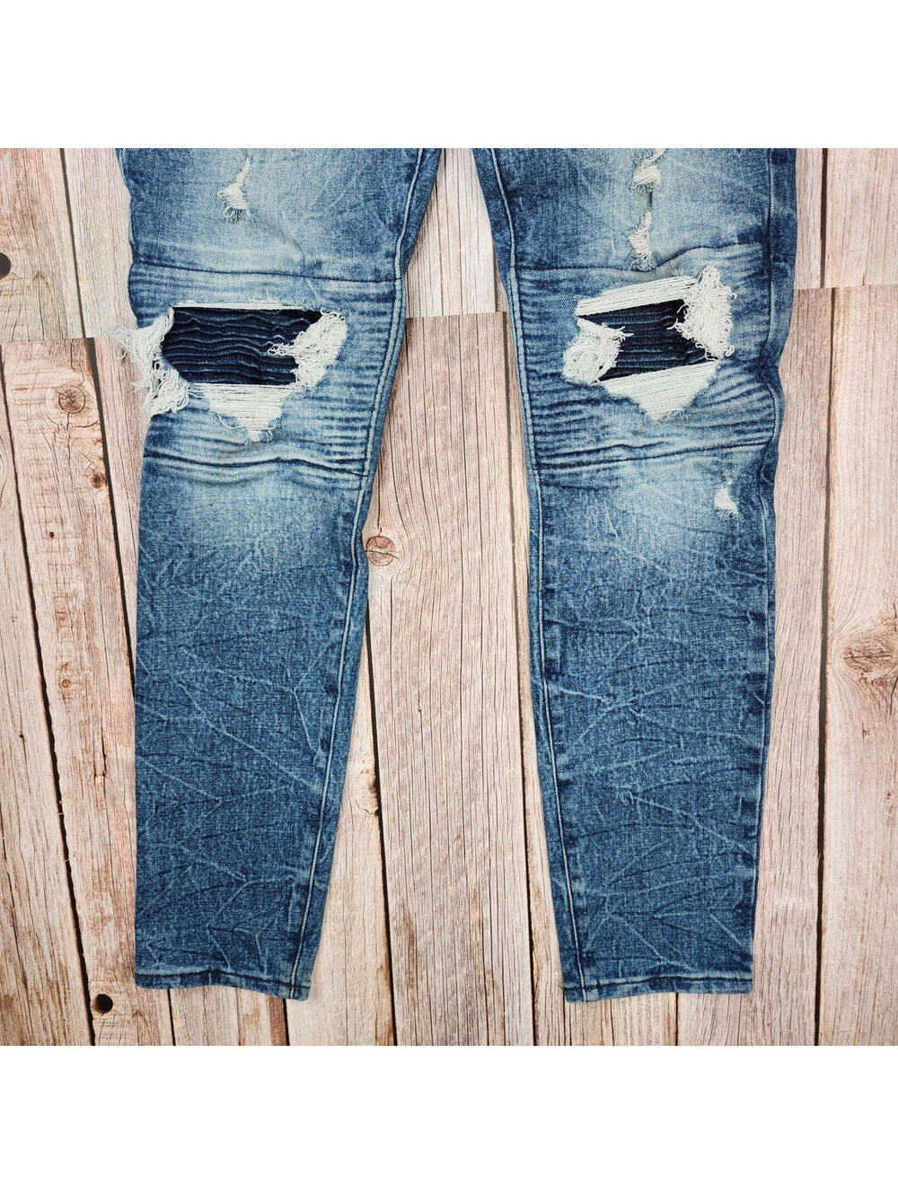 PacSun Stacked Skinny Jeans | Distressed Denim | 29x30 - Picture 4 of 9